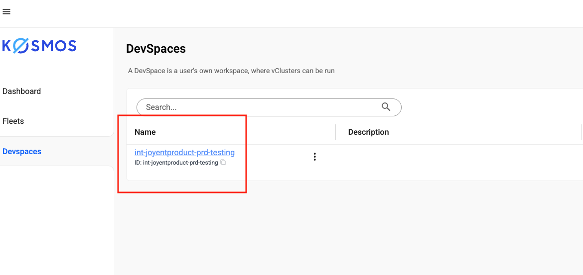 Create vCluster list
