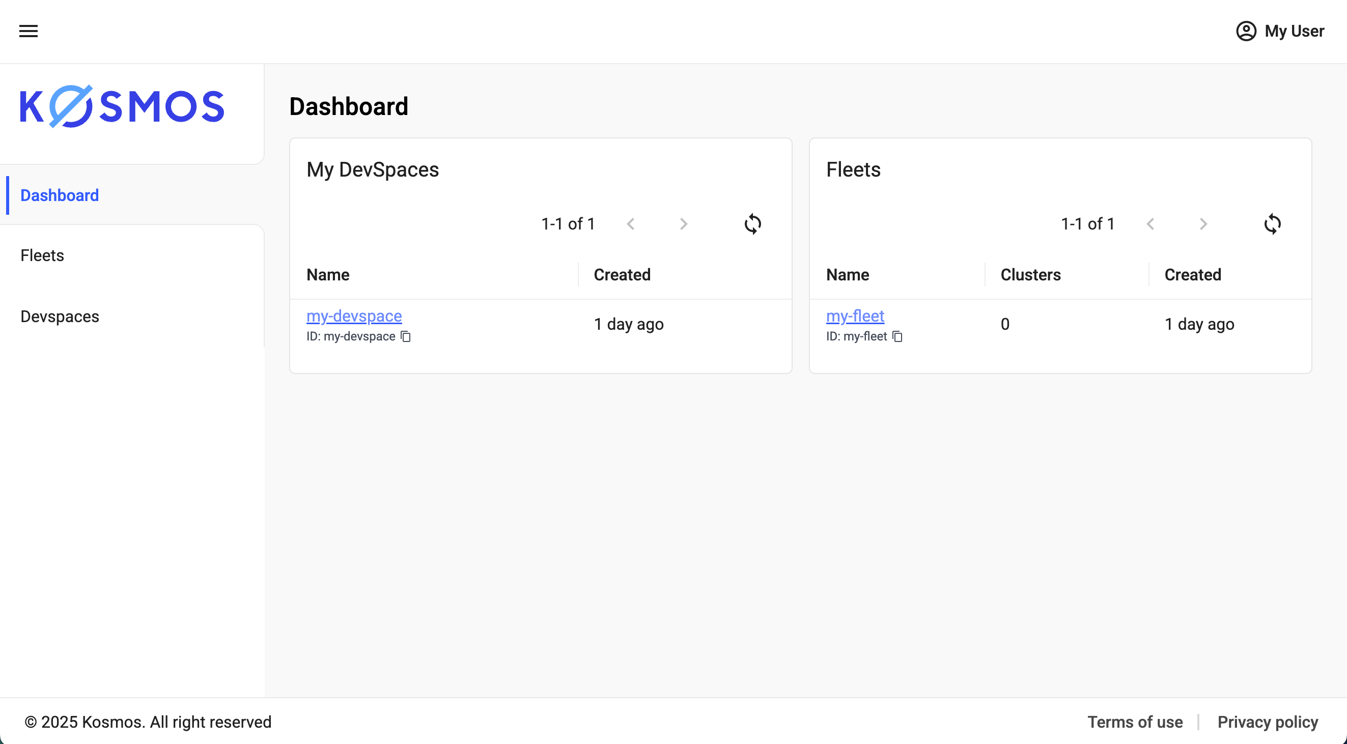 Review Kosmos homepage